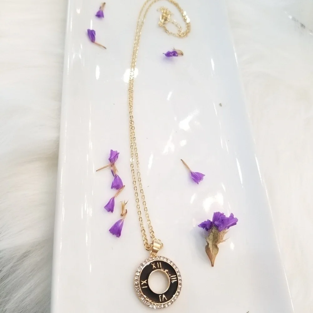 Gold number necklace